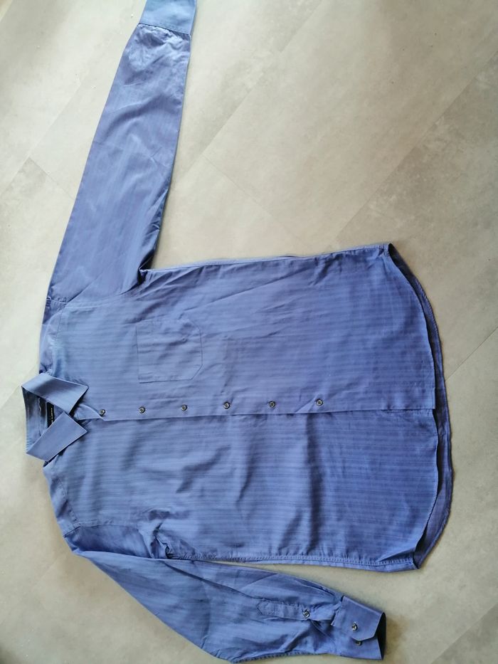 chemise manches longues bleu taille 40 Pierre Clarence neuve - photo numéro 2