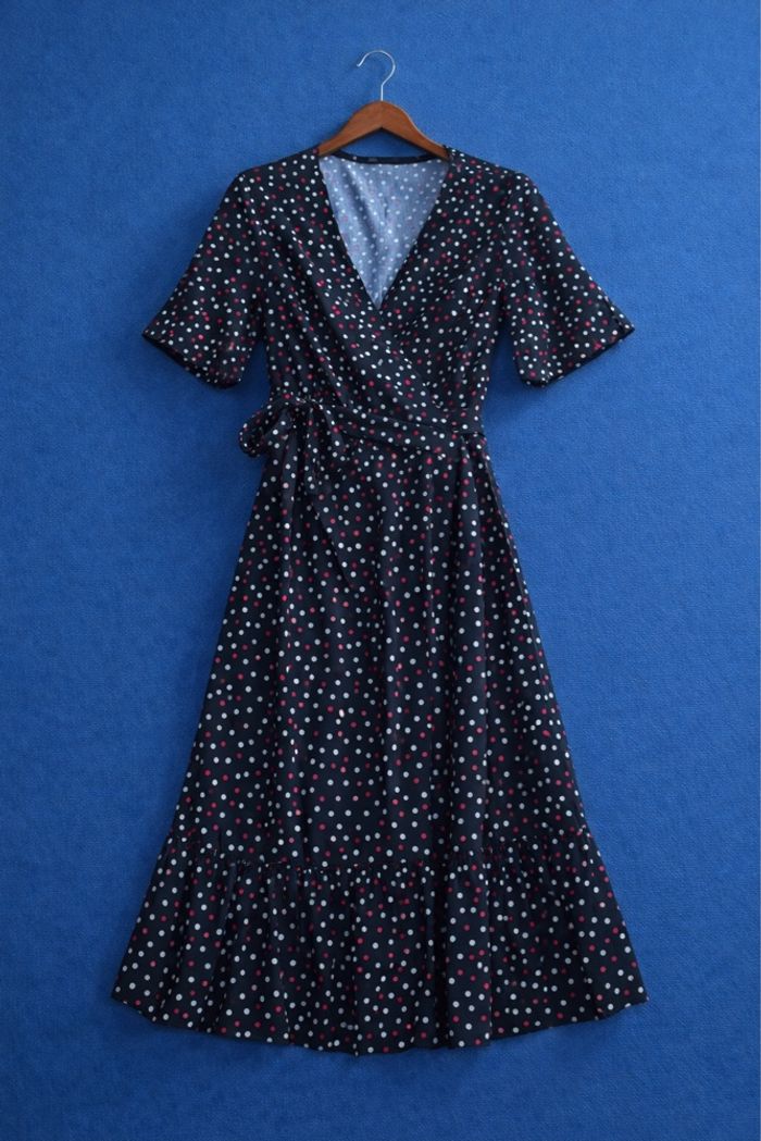 Robe PorteFeuille À Pois Zara