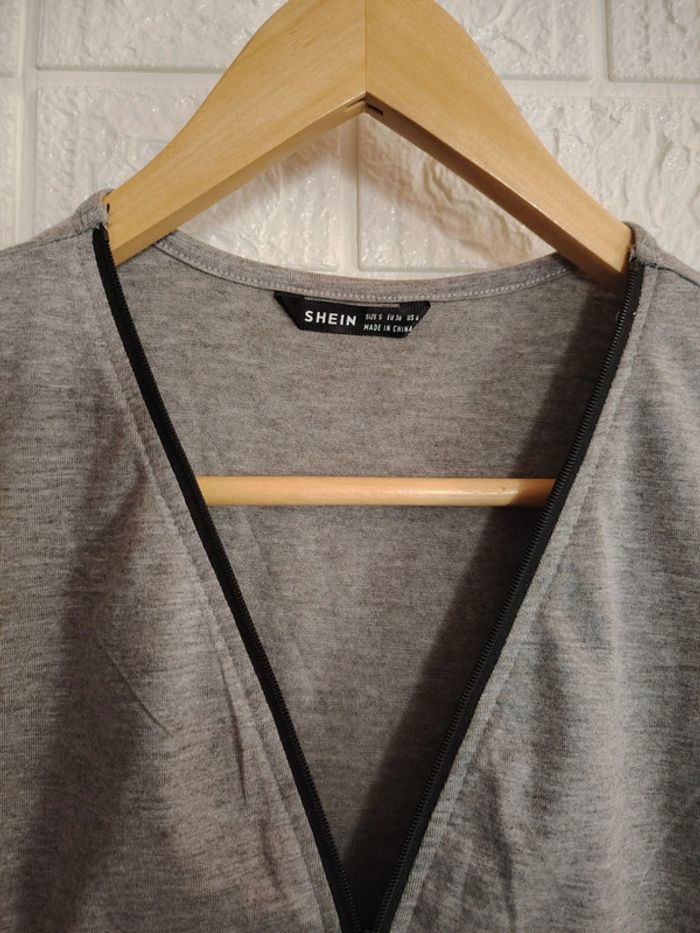 Combishort coton gris - photo numéro 3
