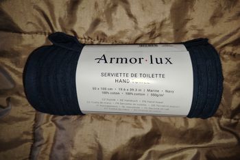 Serviette de toilette armor-lux bleu marine