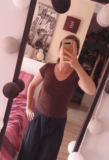 T-shirt marron Camaïeu S