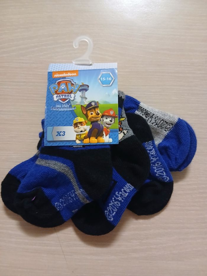 Lot de 3 paires de chausettes bebe pointure 15/16 neuve la pat'patrouille