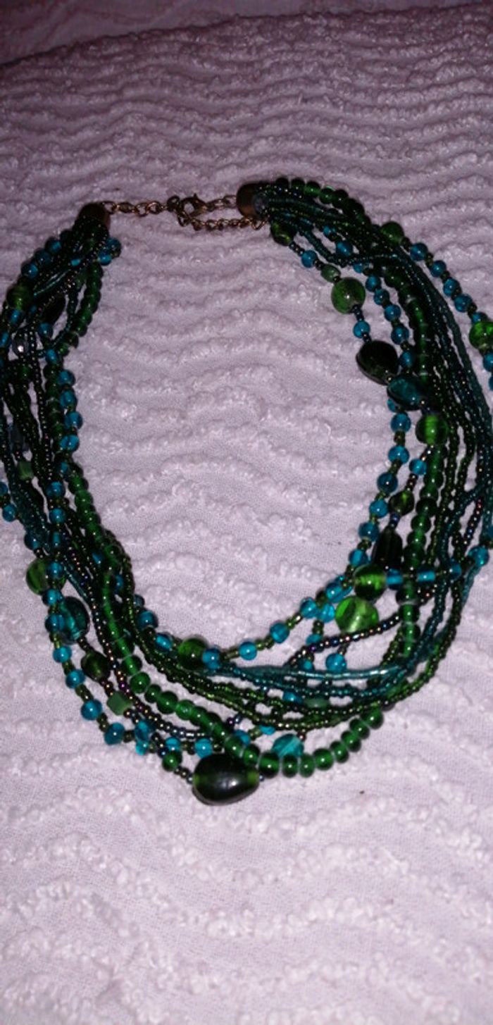 Collier perles multi rang