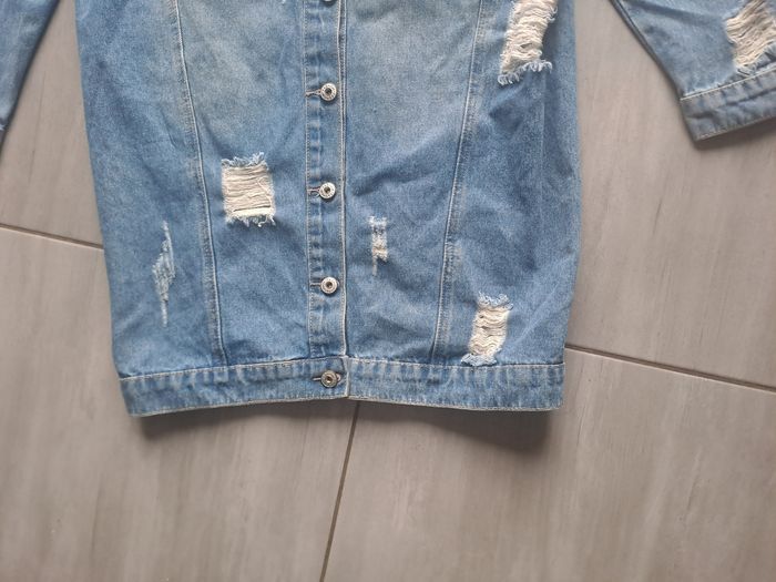 Veste en jean Destroy avec perle Rose Player - photo numéro 4