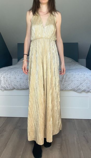 Robe dorée dos nu Naf naf