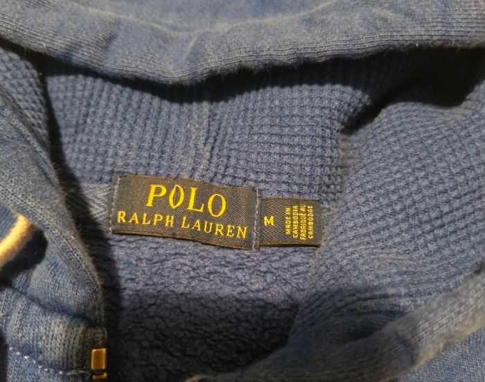 Full zip à capuche Ralph lauren bleu taille M - photo numéro 3