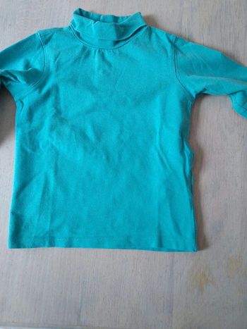 Sous-pull bleu uni 18 mois