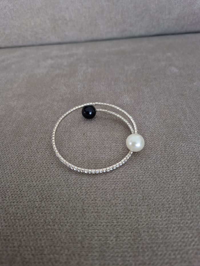 Bracelet élastique brillant à perle aux extrémité - photo numéro 4