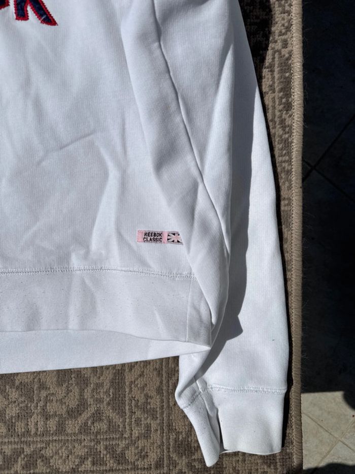 Sweat à capuche blanc Reebok Classic avec logo brodé - Femme - photo numéro 4