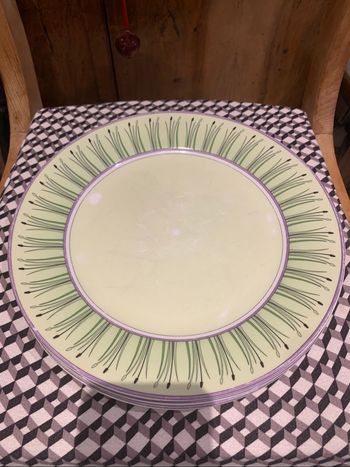 Lot de 5 grandes assiettes