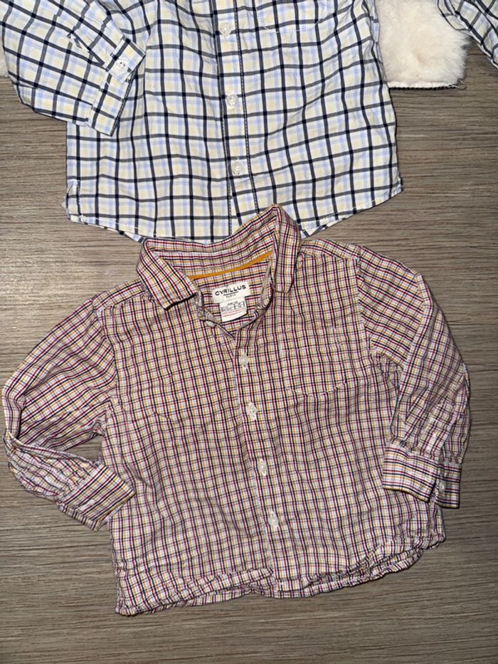 Lot deux chemises de marque cyrillus natalys 12 mois - photo numéro 3