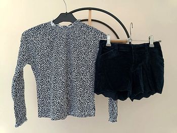 8 ans ensemble Okaïdi teeshirt et short automne hiver