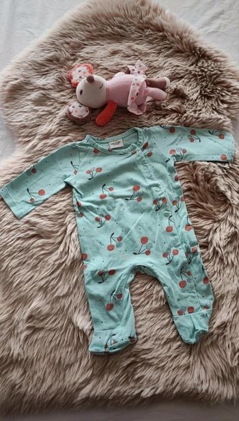 Pyjama  fin Turquoise tape à l’œil 1 mois