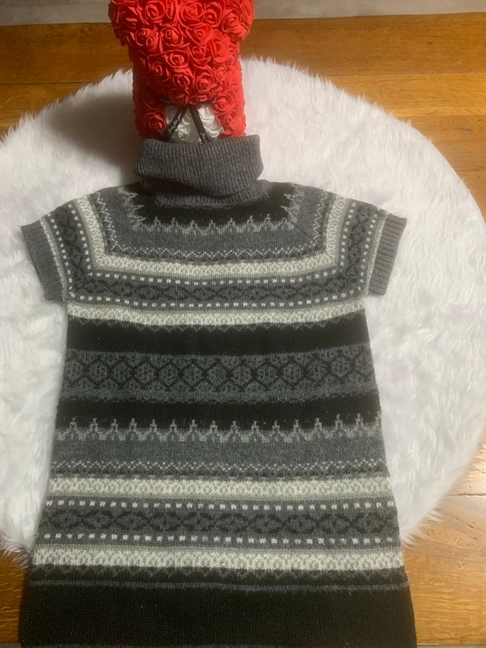 Robe en laine noir et grise - photo numéro 2