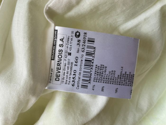 Robe chinée jaune fluo Devernois - photo numéro 6