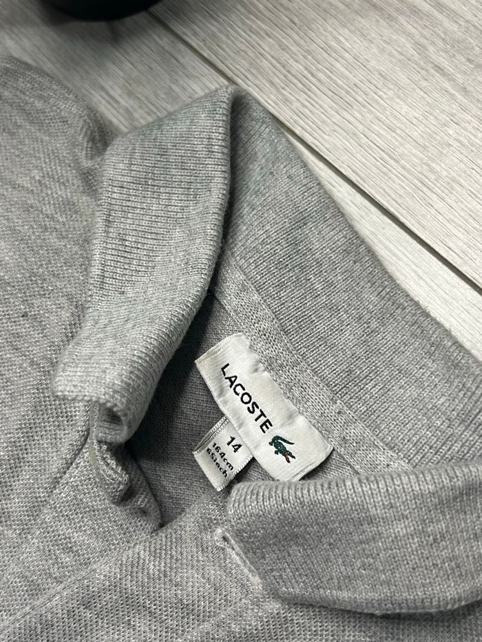 Polo Lacoste Manche longue gris - Taille S - Homme - photo numéro 4