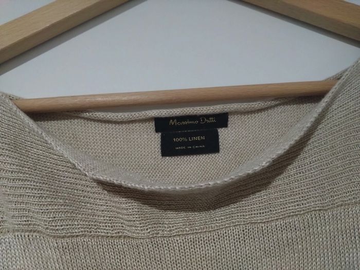 Robe en lin blanc cassé L - photo numéro 5