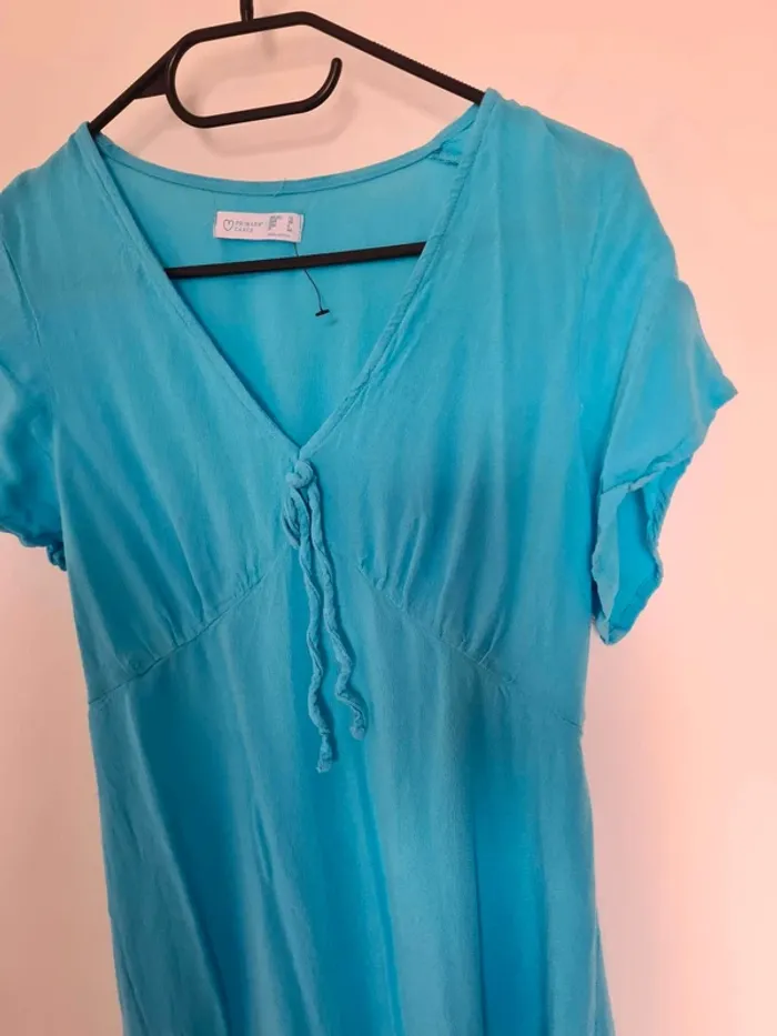 Robe bleu été taille 38 40 - photo numéro 2