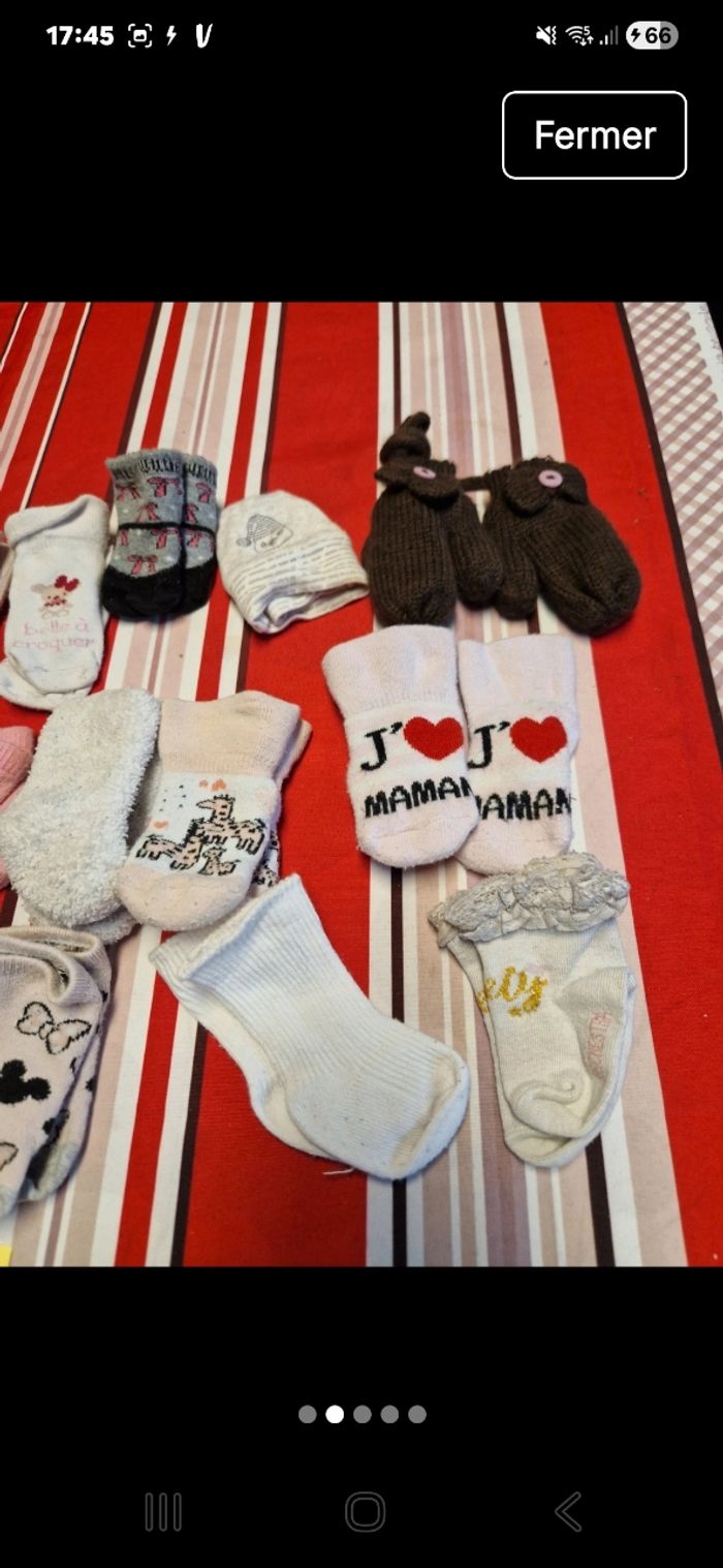 Lot chaussette 0/3moi fille - photo numéro 2