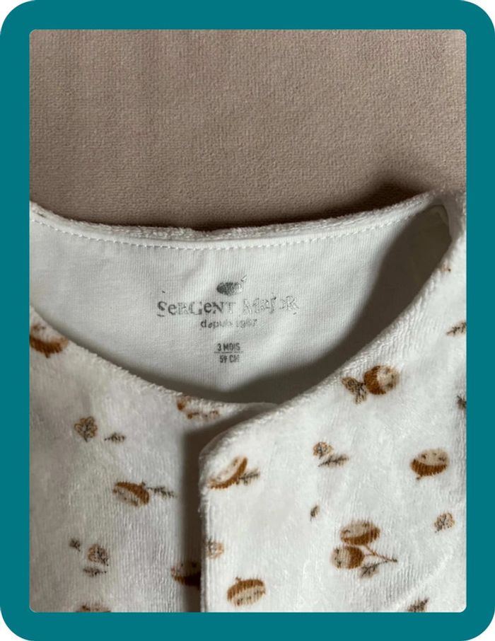 Ensemble deux pièces velours noisettes mixte 3 mois - Sergent Major - photo numéro 6