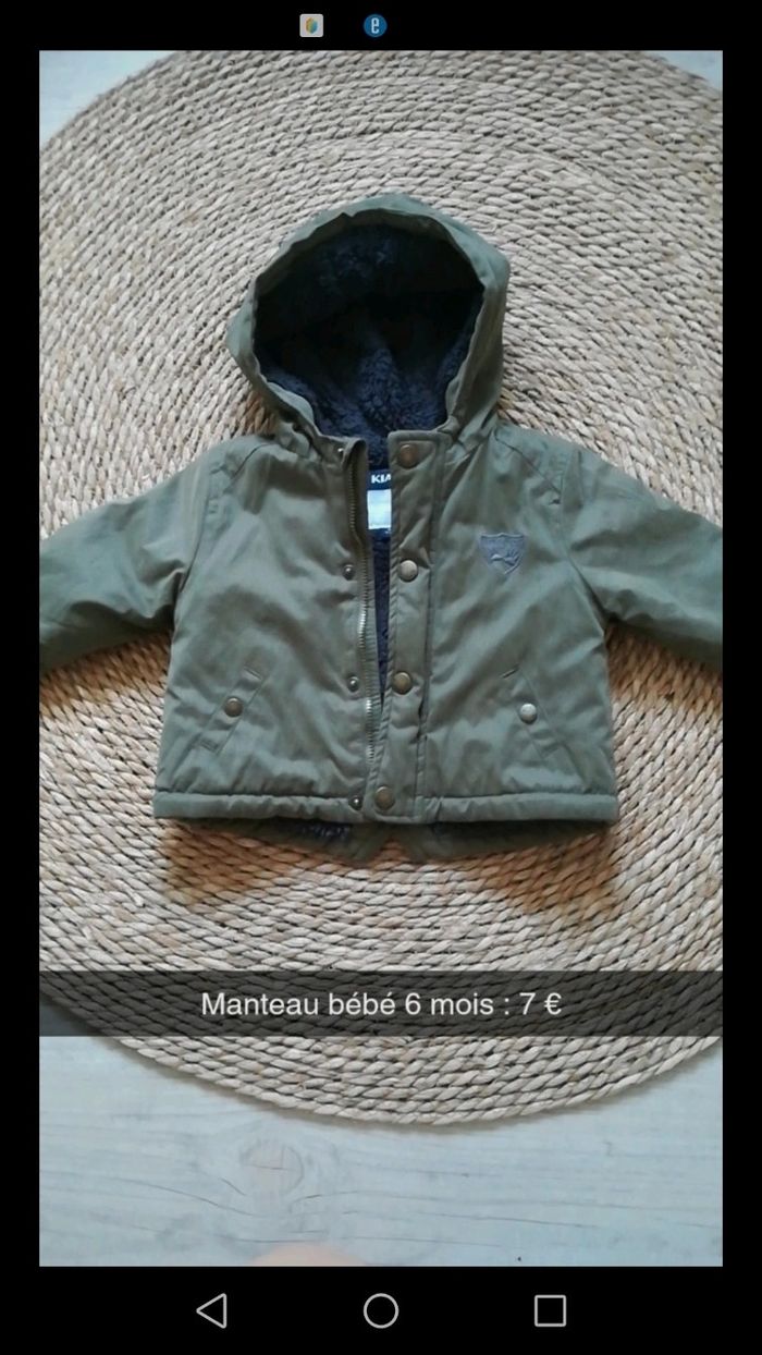 Manteau bébé 6 mois