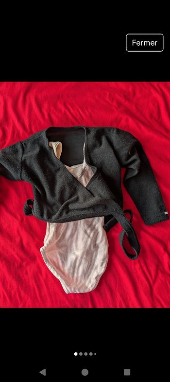 Justaucorps et gilet cache-coeur