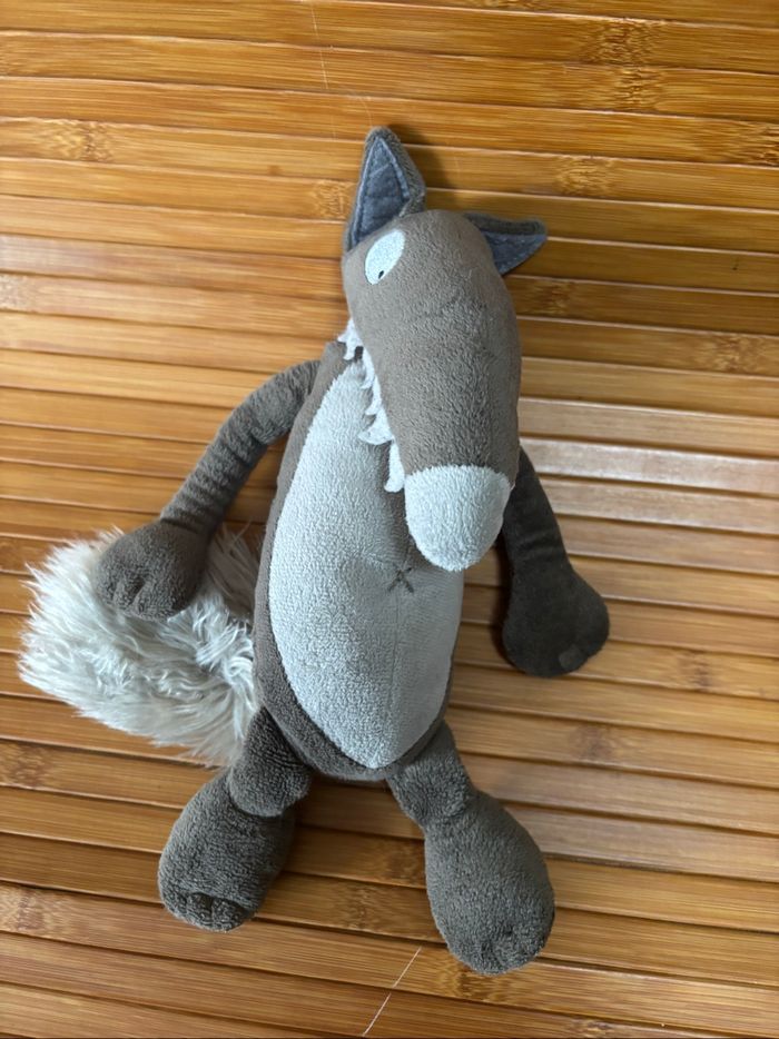 Doudou loup marron gris éditions auzou - photo numéro 3