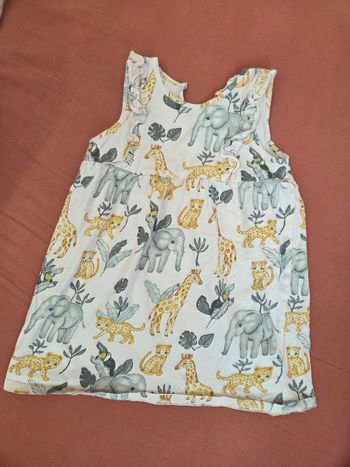 Robe sans manche motif savane 24 mois