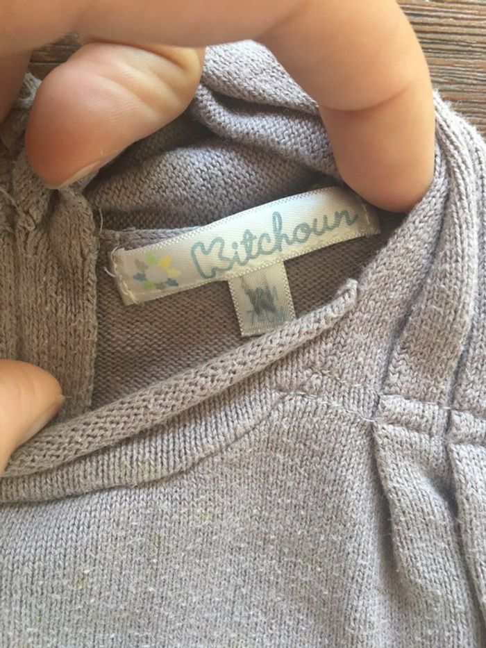 Robe mauve/ manches longues/Kitchoune/12m - photo numéro 2