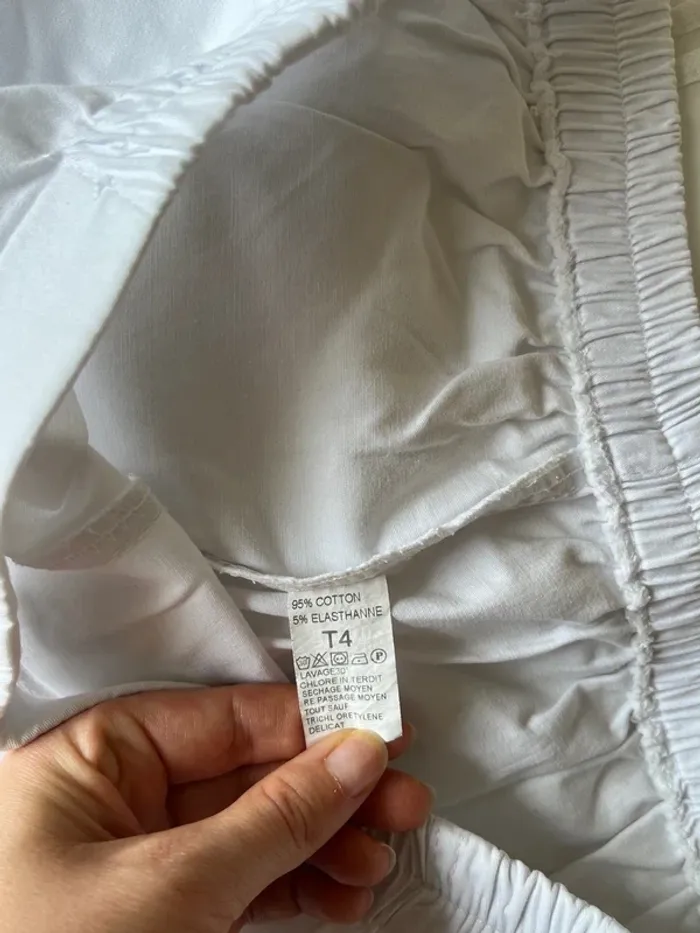 Pantacourt Blanc Femme T4 - photo numéro 8