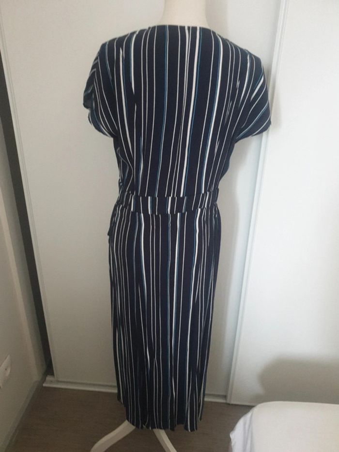 Neuve robe longue été rayé bleu Marque Promod taille 40 - photo numéro 4