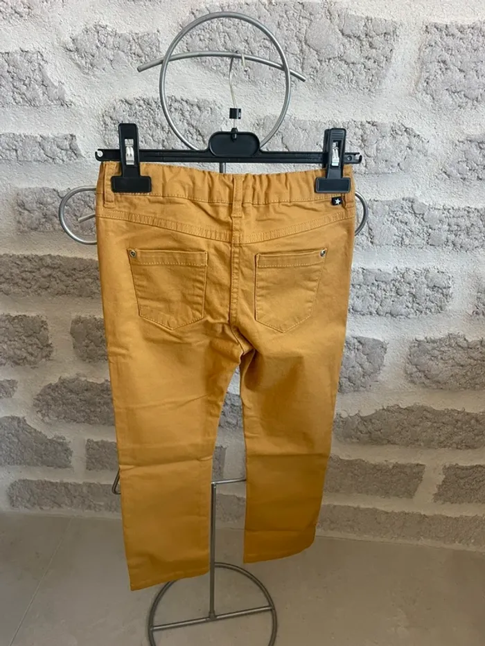 Pantalon fille 6 ans jaune moutarde - photo numéro 3