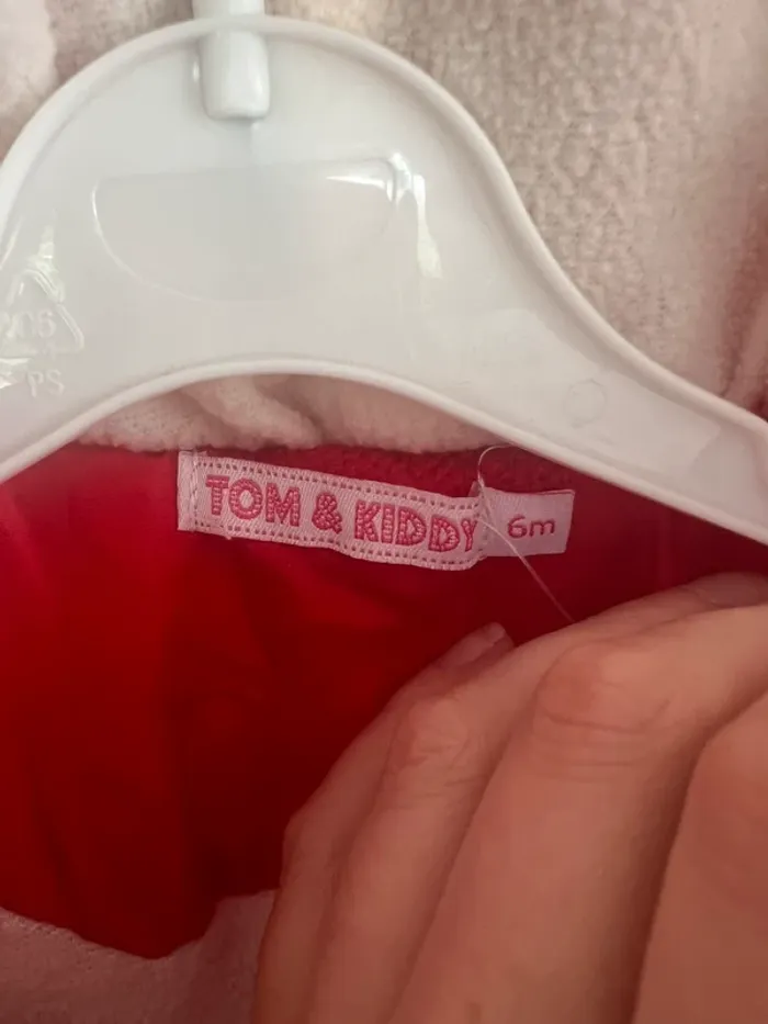 Veste rouge broderie fleur blanche Tom & kiddy - photo numéro 7