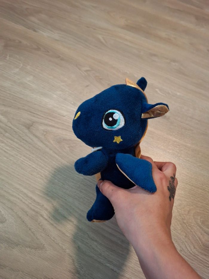 Peluche enfant dragon bleu fizzy - photo numéro 5
