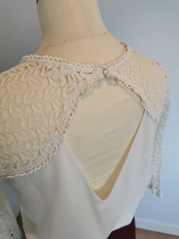 Blouse blanche dentelle Ycoo - photo numéro 2