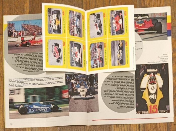 Ancien Journal de Mickey avec cadeau Dossier Formule 1 Poster + vignettes N°1468 1980 vintage - photo numéro 4