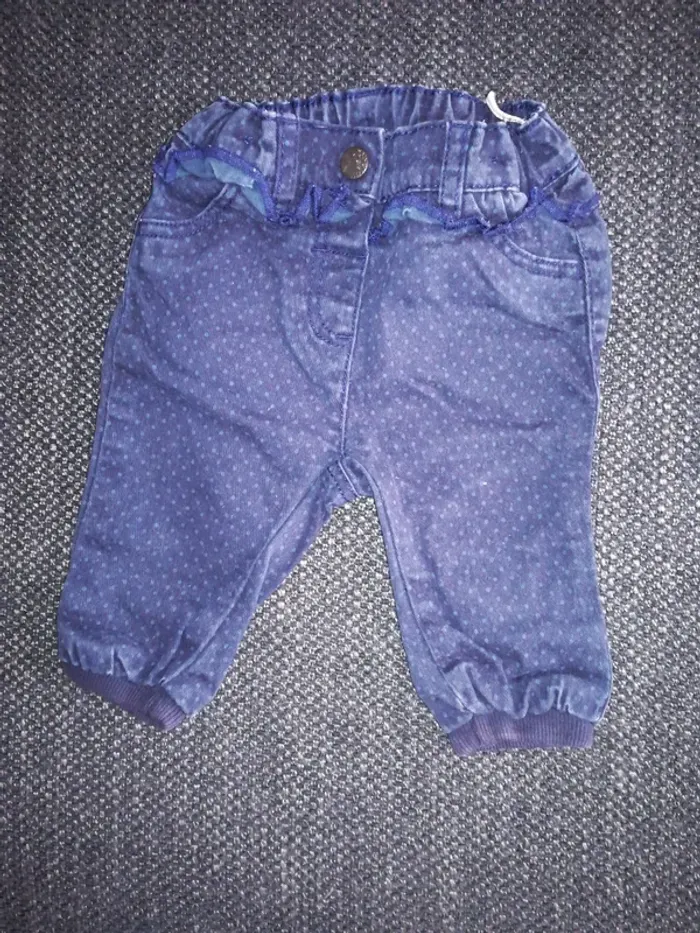 Joli ensemble été, jean et tee-shirt, bébé fille, 9mois - photo numéro 6