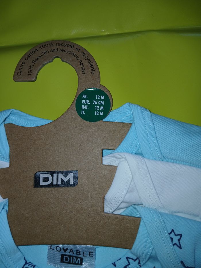 lot de 3 bodies manches longues garcon dim 12 mois - photo numéro 2