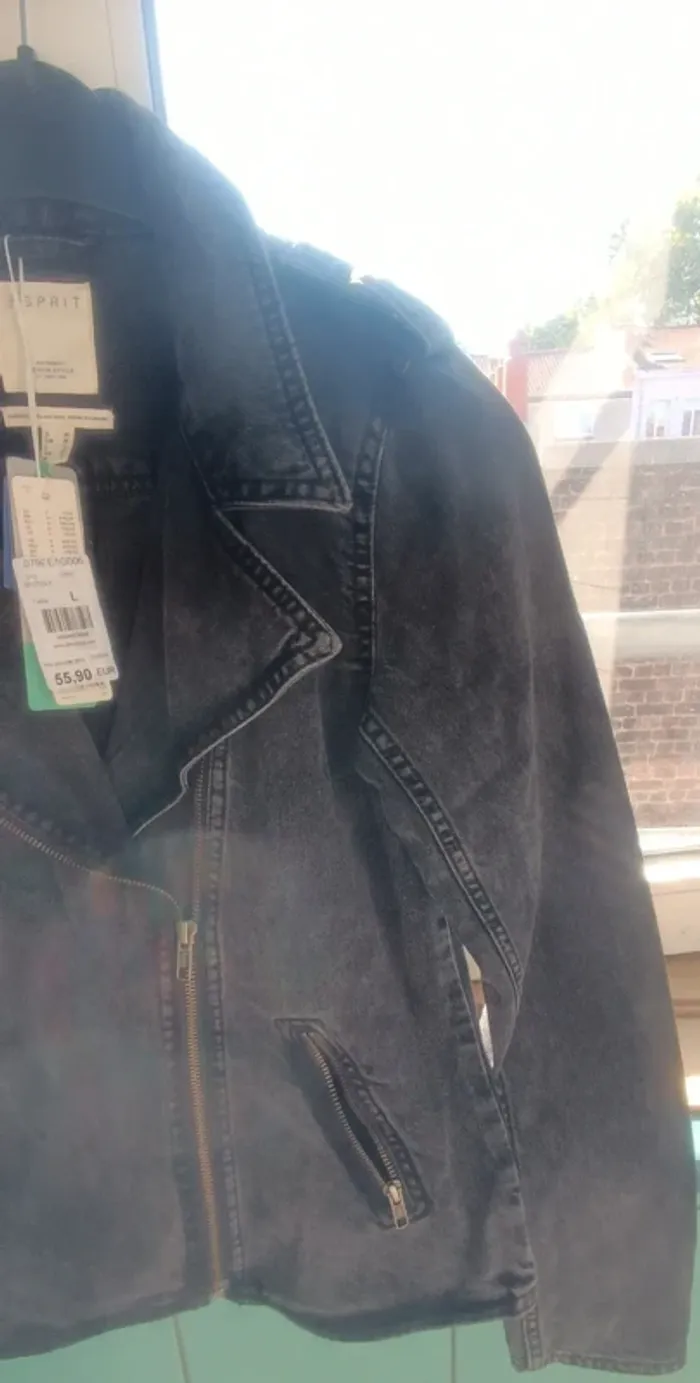 Veste jean gris foncé Esprit - photo numéro 3