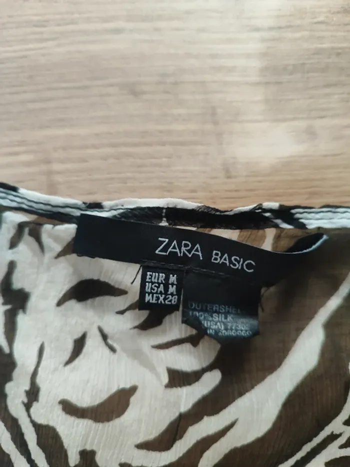 T-shirt Zara Basic noir et blanc - Taille M - photo numéro 3