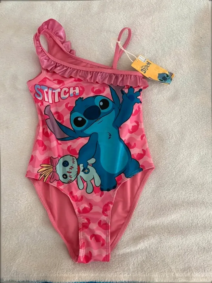 Maillot de Bain Fille Disney Stitch – Rose Camouflage – Taille 122/128 - photo numéro 2