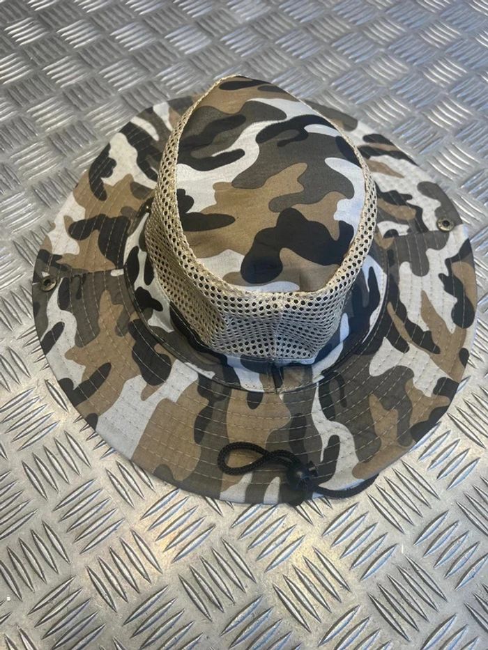 Chapeau camouflage maille respirante pêche chasse randonnée jungle camping militaire