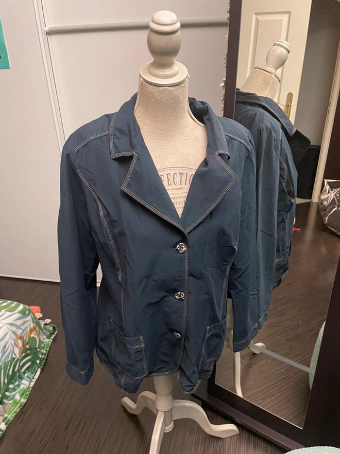 Veste légère bleu Françoise F