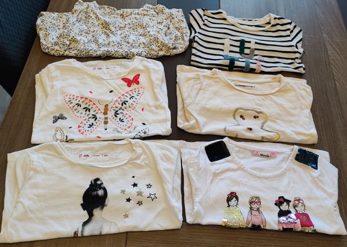 Lot de 6 Tshirt manche longue fille 5 ans 🦋 - photo numéro 2