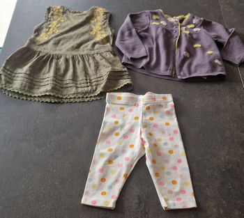 Robe gilet legging 6 mois tbe