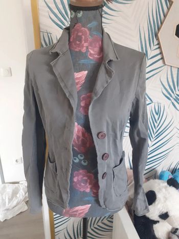 Veste grise sequin noir S