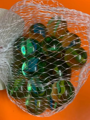 Lot de 20 billes + 1 calot (grosse bille) en verre / billes à jouer