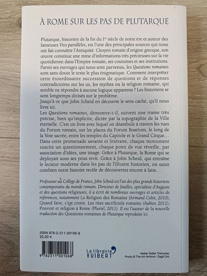 A Rome sur les pas de Plutarque John Scheid - photo numéro 3