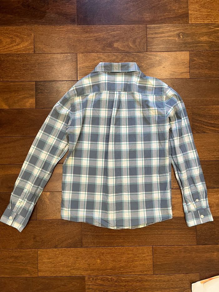 chemise à carreaux blanc/gris/ bleu 14 ans cfk - photo numéro 3
