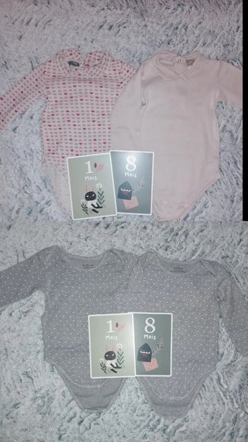 Lot de 4 bodies 18 mois